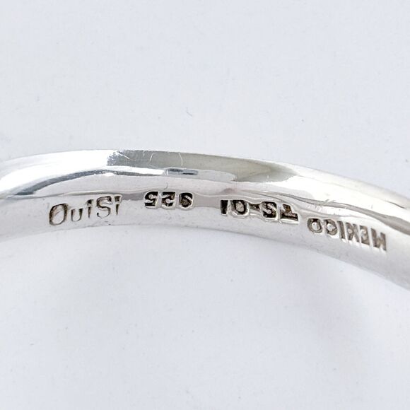 Vintage OuiSi Mexico Taxco TS-01 Sterling Silver 925 Zigzag Cuff Bracelet 6" - Picture 8 of 10